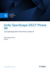 mitel networks Unify OpenScape DECT Phone S6 Bedienungsanleitung