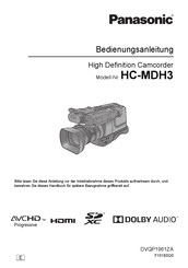 Panasonic HC-MDH3 Bedienungsanleitung