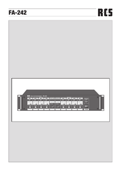 Rcs FA-242 Bedienungsanleitung