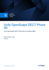 mitel networks Unify OpenScape DECT Phone S6 Bedienungsanleitung