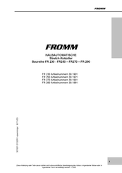 Fromm FR 230 Bedienungsanleitung