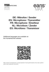 HumanTechnik earis Kurzanleitung