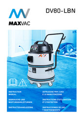 Maxvac DV80-LBN Gebrauchs- Und Wartungsanleitungen
