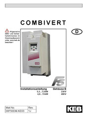 Keb COMBIVERT 14F5G1E-3A0A Installationsanleitung