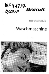 Brandt WFH1277 Bedienungsanleitung