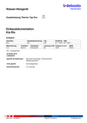 Webasto Thermo Top Evo Einbaudokumentation