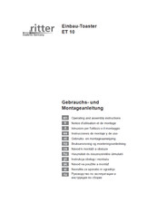 Ritter ET 10 Gebrauchs- Und Montageanleitung