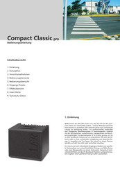 AER Compact Classic pro Bedienungsanleitung