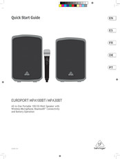 Behringer EUROPORT MPA30BT Kurzanleitung