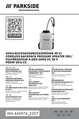 Parkside Performance 445974 2307 Bedienungs- Und Sicherheitshinweise Originalbetriebsanleitung