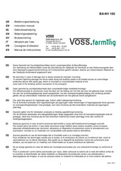 VOSS.farming BA-NV 100 Bedienungsanweisung