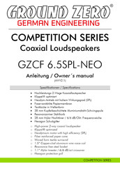 Ground Zero COMPETITION GZCF 6.5SPL-NEO Anleitung