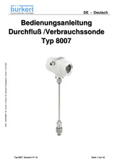 bürkert 8007 Bedienungsanleitung