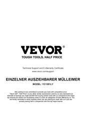 VEVOR YC1351LY Bedienungsanleitung