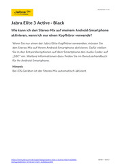 Jabra Elite 3 Kurzanleitung