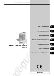 FIMAR MPF/2,5 Benutz Und Wartungsanleitung