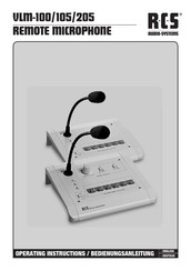 RCS AUDIO-SYSTEMS VLM-105 Bedienungsanleitung