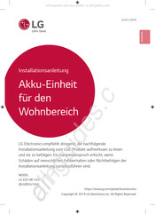 LG ESS HB 10.0 Installationsanleitung