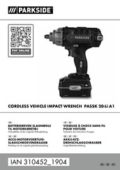 Parkside PASSK 20-Li A1 Originalbetriebsanleitung