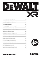 DeWalt XR DCW620NT Bersetzung Der Originalanweisungen