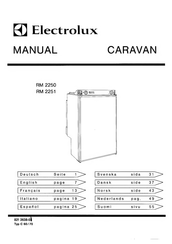 Electrolux CARAVAN RM 2250 Gebrauchs- Und Einbauanweisung