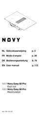 Novy Easy 80 Pro Recirculation 1861 Bedienungsanleitung
