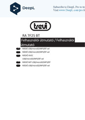Trevi RA 7F25 BT Gebrauchshinweise