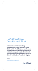 Mitel Unify OpenScape Desk Phone CP710 Installations- Und Kurzanleitung