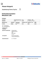Webasto Thermo Top Evo Einbaudokumentation