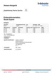 Webasto Thermo Top Evo Einbaudokumentation