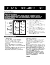 Denver CDB-440BT Kurzanleitung