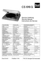 Dual CS 616Q Serviceanleitung
