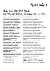 Duravit DuraStyle Basic DB1020 0010 Montage- Und Gebrauchsanleitung