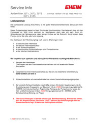 EHEIM 2071 Service