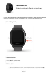 Garmin VENU SQ Kurzanleitung