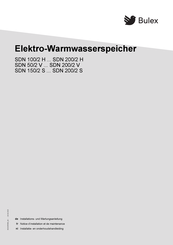 Bulex 0010022831 Installations- Und Wartungsanleitung