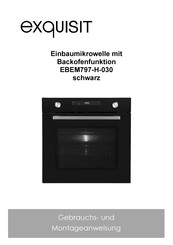 exquisit EBEM797-H-030 schwarz Gebrauchs- Und Montageanweisung