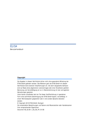 Etas ELIS4 Benutzerhandbuch