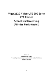Draytek VigorLTE 200-Serie Schnellstartanleitung