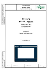ZEMMLER MULTI SCREEN MS 1600 Funktionsbeschreibung