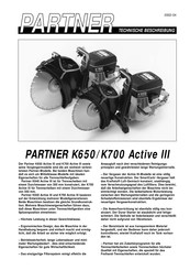 Partner K700 Active Technische Beschreibung