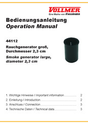 Viessmann Vollmer 44112 Bedienungsanleitung