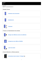 Sony Xperia 1 VI Hilfe