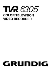 Grundig TVR6305 Bedienungsanleitung