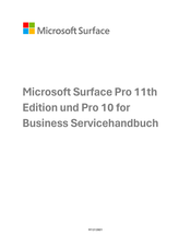 Microsoft Surface Pro 11th Edition Servicehandbuch