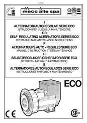 mecc alte spa ECO 40 2S Betriebs- Und Wartungsanleitung