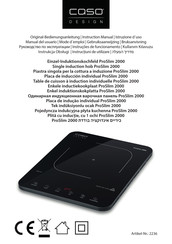 CASO DESIGN ProSlim 2000 Original Bedienungsanleitung