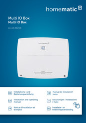 HomeMatic IP Multi IO Box HmIP-MIOB Installations- Und Bedienungsanleitung