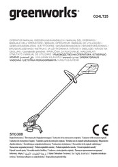 Greenworks G24LT25 Bedienungshandbuch
