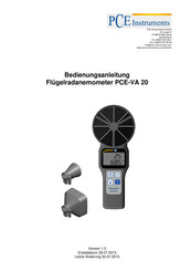 PCE Instruments PCE-VA 20 Bedienungsanleitung